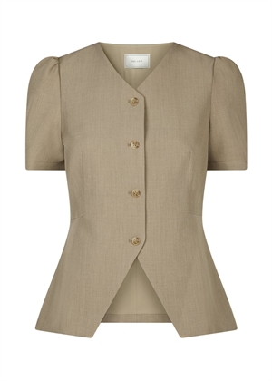Jules structure bluse Dark Taupe Neo Noir